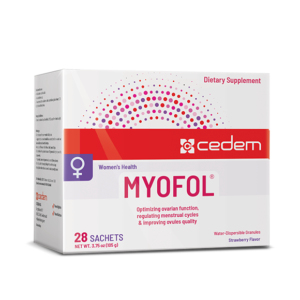 MYOFOL supplement optimizes ovarian function, regulates menstrual cycles, and alleviates PCOS symptoms, supporting fertility and healthy pregnancy.