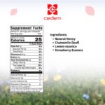 Honey, chamomile, lemon, and strawberry essences for soothing cough and immunity in CEDAL Cough Syrup by Cedem