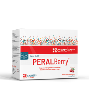 PERAL BERRY food supplement for urinary health, pain relief, gluten and lactose-free, by Cedem AG.