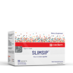SLIMSIP effervescent powder for weight loss and cholesterol support, gluten and lactose-free, by Cedem AG.