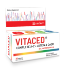VITACED COMPLETE A-Z is a multivitamin supplement with 27 essential nutrients to boost energy, immunity, and support overall health.