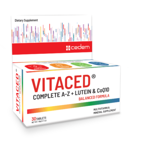 VITACED COMPLETE A-Z is a multivitamin supplement with 27 essential nutrients to boost energy, immunity, and support overall health.