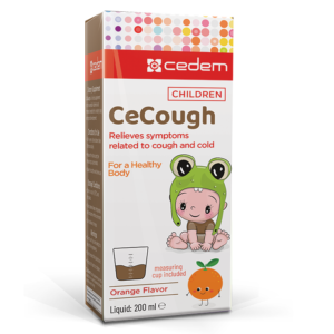 CeCough syrup for cough relief and immunity with vitamin C, elderberry, ivy, and honey, available in 100 ml, 150 ml, and 200 ml – Cedem