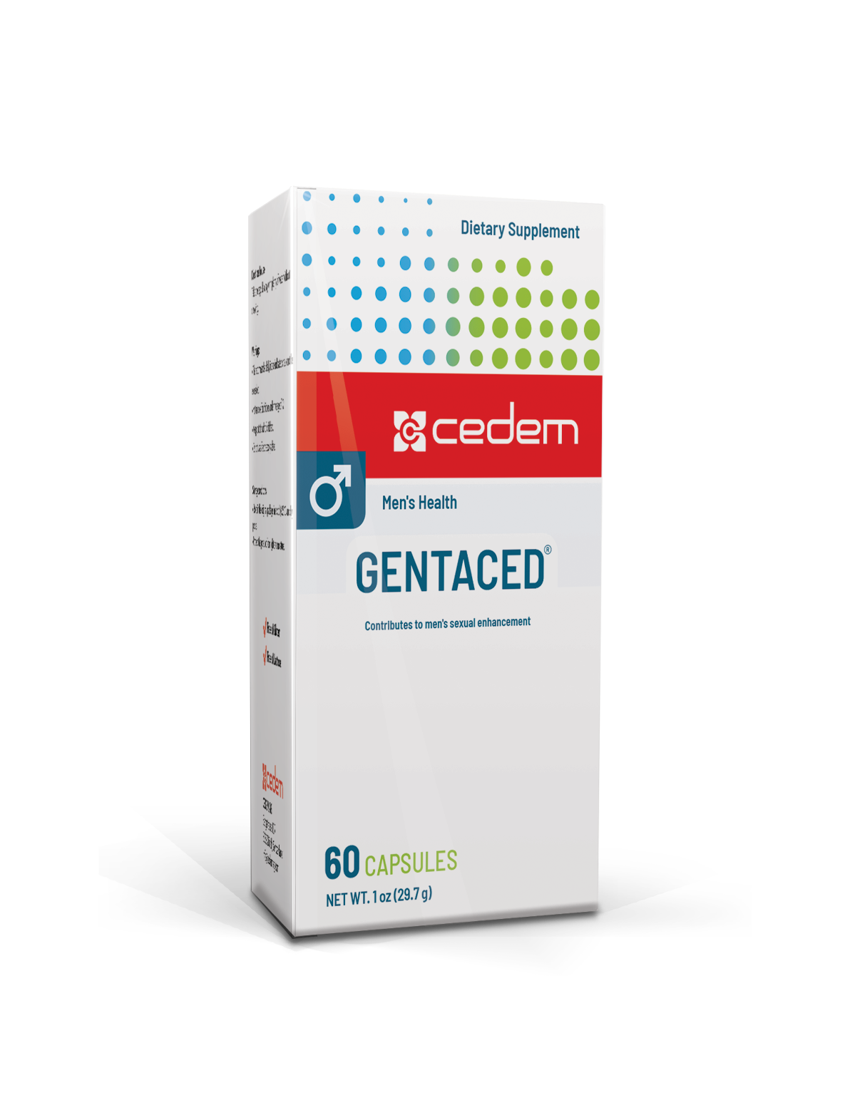 GENTACED supplement GENTACED supplement boosts sexual performance, improves sperm quality, and alleviates sexual dysfunction, gluten- and lactose-free.