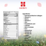 Ingredients for Collagen Hair: hydrolyzed collagen, vitamins, and minerals for hair health, gluten-free and lactose-free - Cedem AG