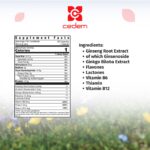 Ginseng Root Extract, Ginkgo Biloba Extract, and Vitamin B6 in CEDEM AG's GENTACED for sexual health support