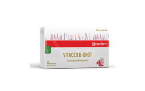VITACED B-SHOT supplement boosts energy, mental clarity, and supports nerve health with essential B vitamins. Gluten and lactose-free. Cedem ag.