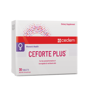 CEFORTE PLUS supplement promotes healthy red blood cells, supports iron levels, prevents anemia, and boosts energy for overall vitality.